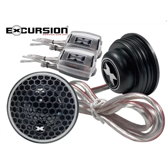 Excursion PX-6C  2-drożny zestaw głośnikowy SQ: 2 tweetery 26mm, 2 woofery 165mm, 4 zwrotnice pasywne - 2ohm, 120/300W, 88dB, 100-30000Hz, głębokość 6